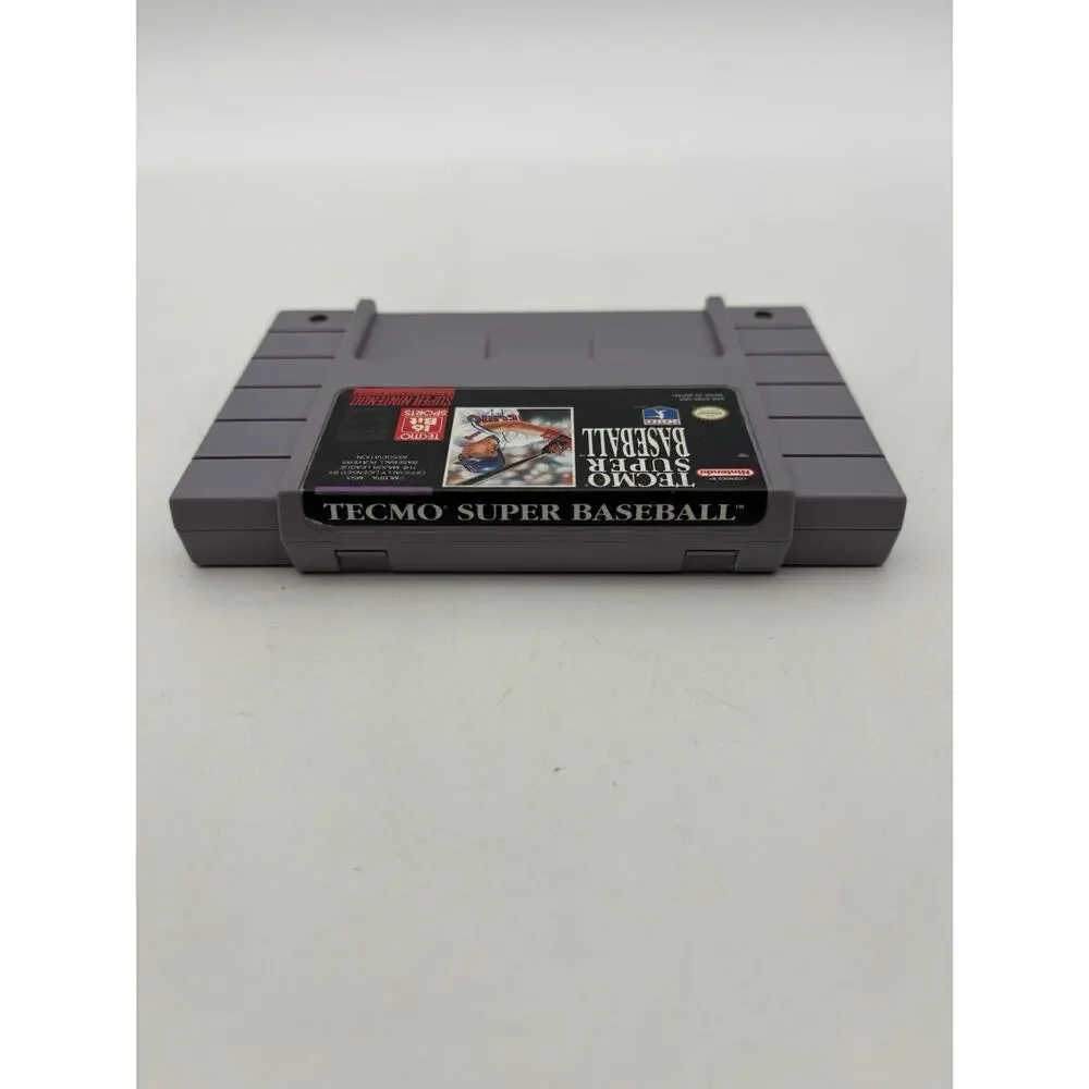 Tecmo Super Baseball – Super Nintendo SNES Game – Tested – Cartridge Only Works